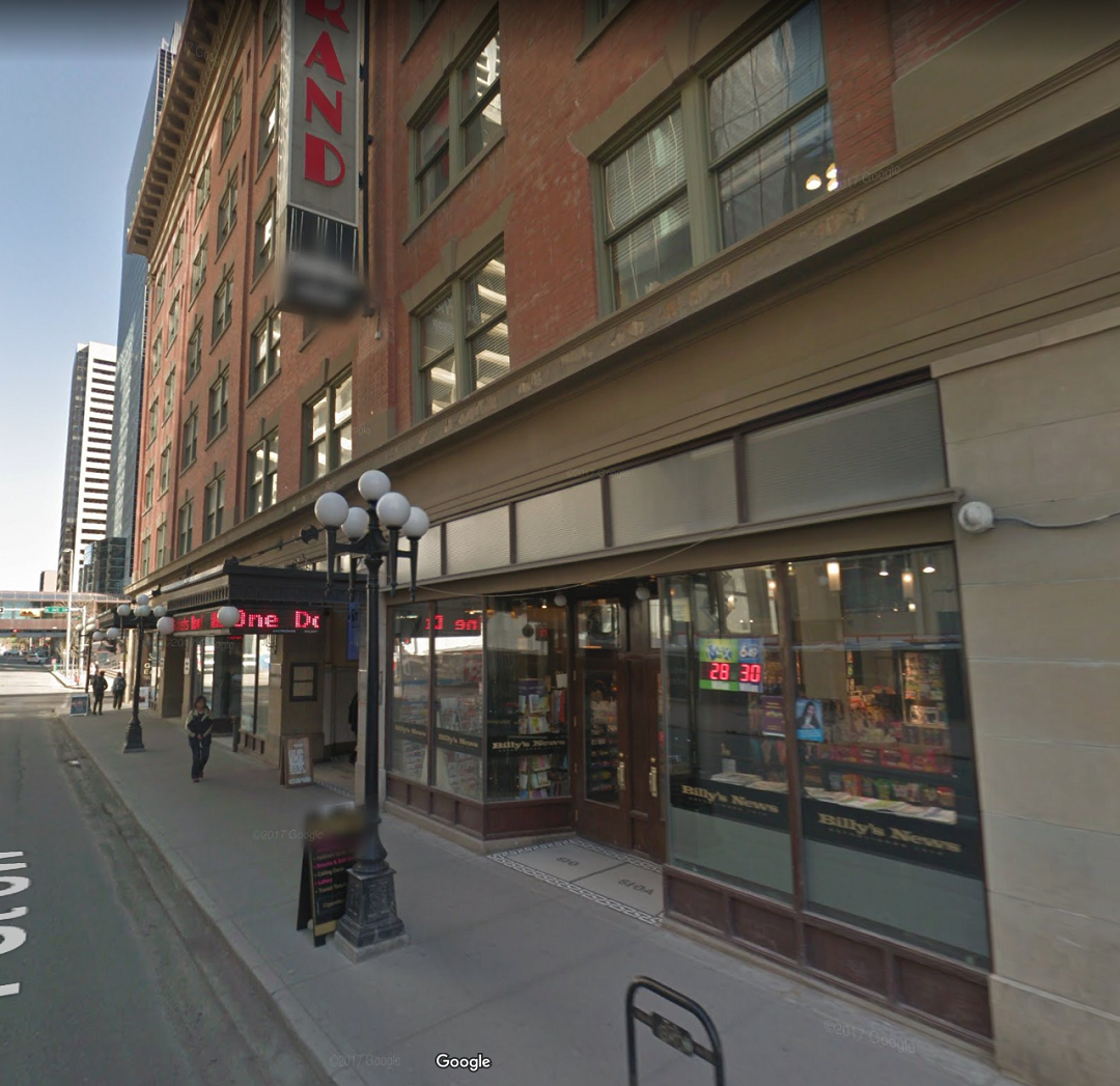 Billy's News (Bottom Right) in Lougheed Centre Building. Photo: Google Maps