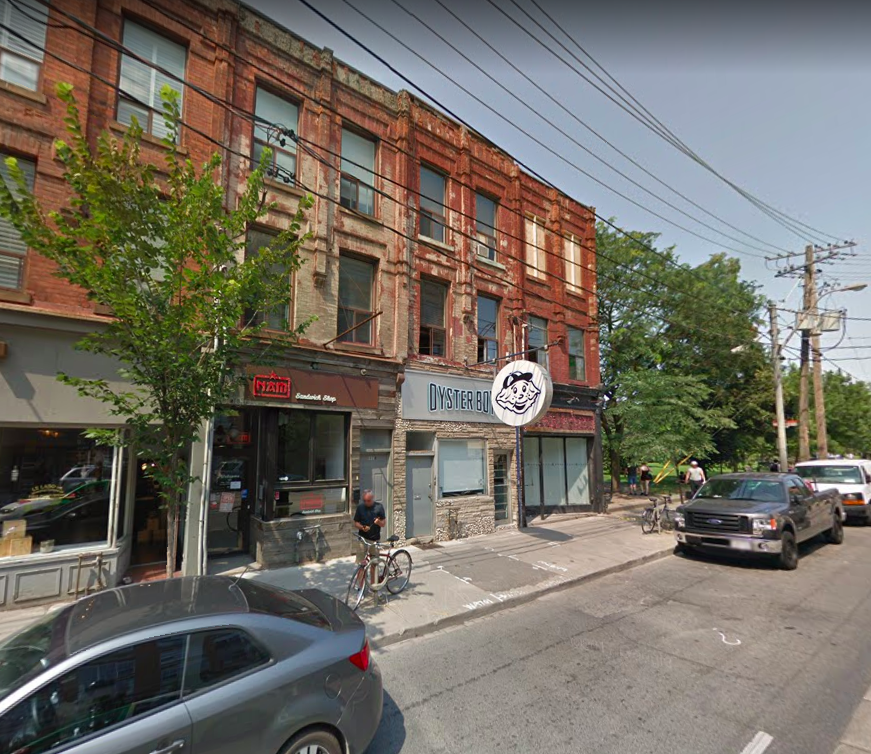 Parkside: Suzi Roher leased retail space adjacent to Trinity Bellwoods Park -- Oyster Boy is located on the other side. Photo: Google Street View