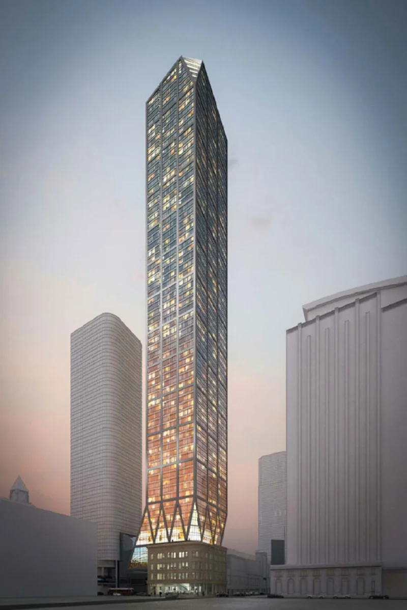 An earlier proposal for a 65-storey rental tower on the site.&nbsp;