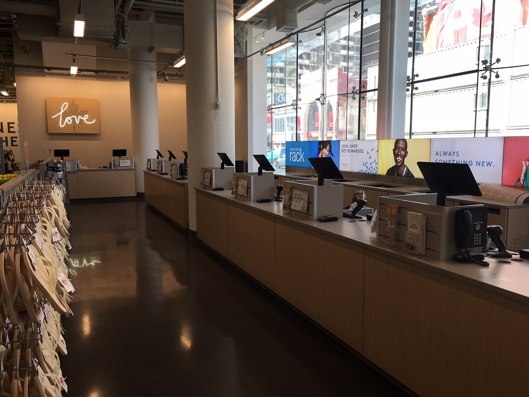 Payment area on the store's street level