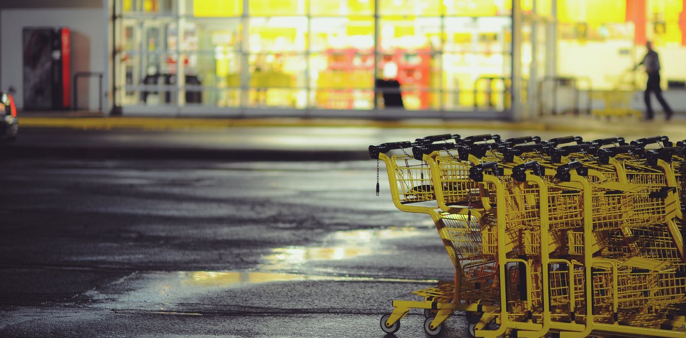 Empty grocery stores could be a sign of the future as grocery stores struggle to make profits and consumer preferences for more choice and services, including online shopping, evolve. Photo: Clark Young/Unsplash