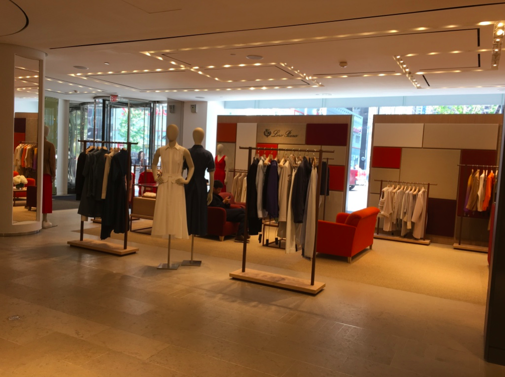 Loro Piana boutique, which opened over the winter on the street level.