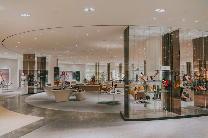Impressive footwear hall at Holt Renfrew in Vancouver. Photo: Holt Renfrew