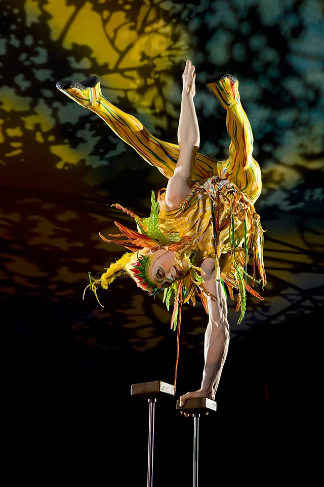 Hand Balancing from Mystère. Photo: Cirque du Soleil/Richard Termine
