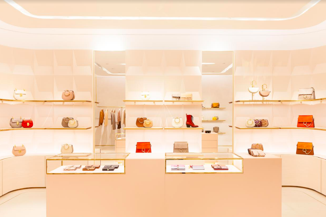 Accessory area at the front of the store. 
