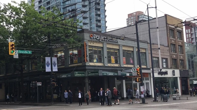 Granville Street and Robson Street. Photo: Lee Rivett