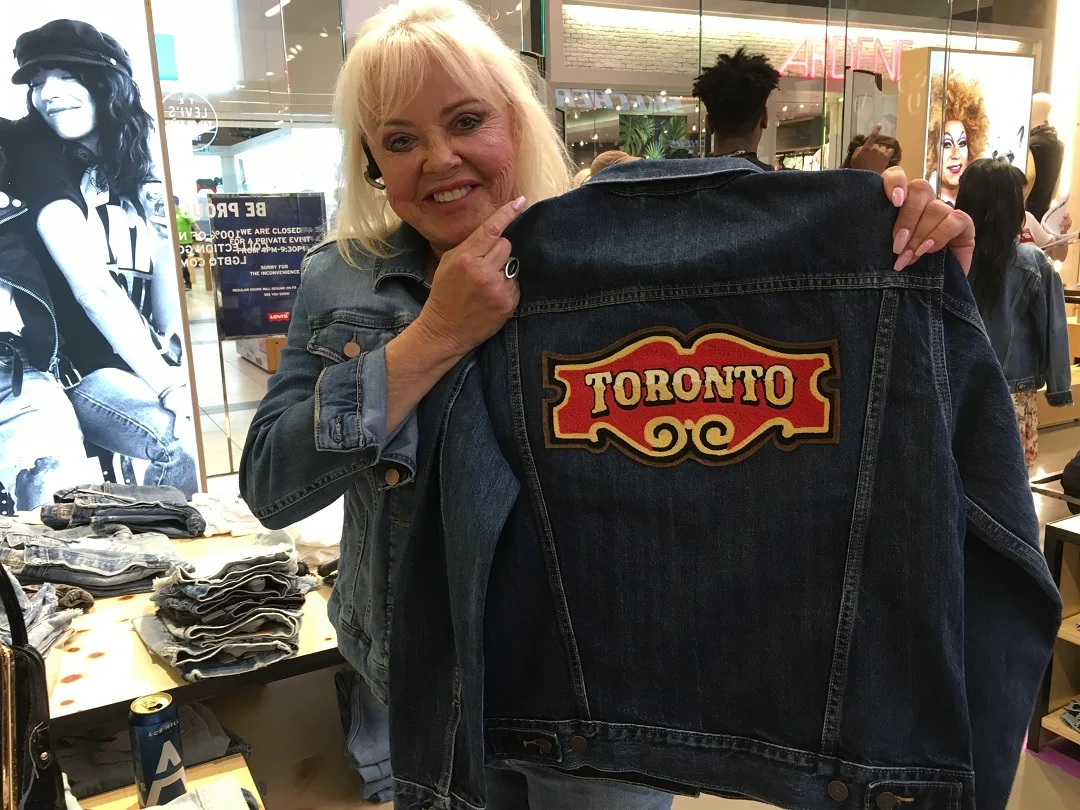 Suzanne Sears, Founder of leading retail recruitment firm  Best Retail Careers International INc. , holds up a Toronto-themed Trucker Jacket. Photo: Craig Patterson&nbsp;