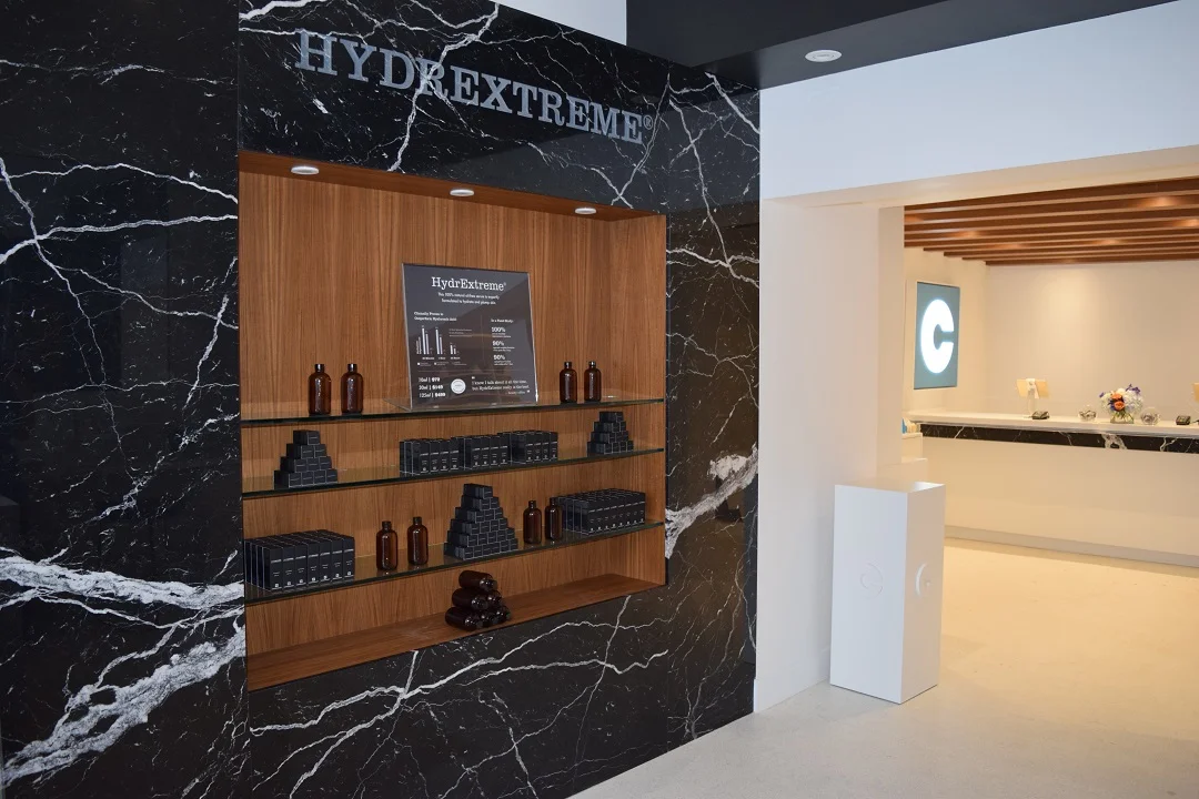 Premium product line 'Hydrextreme' wall in the new store.&nbsp;