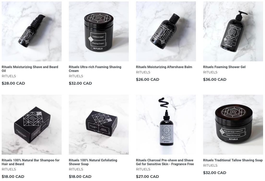 Screen Shot from the Rituels.ca website.&nbsp;