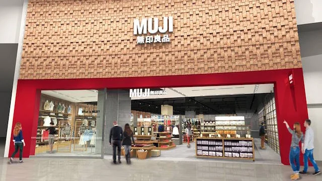 Rendering (above): Muji. Below: Metrotown Opening (Interiors Slideshow): Susanne Milner