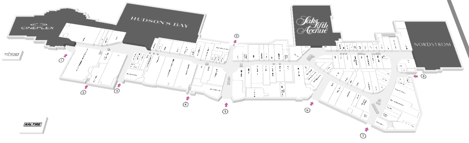 Main Floor Map - CF Chinook Centre