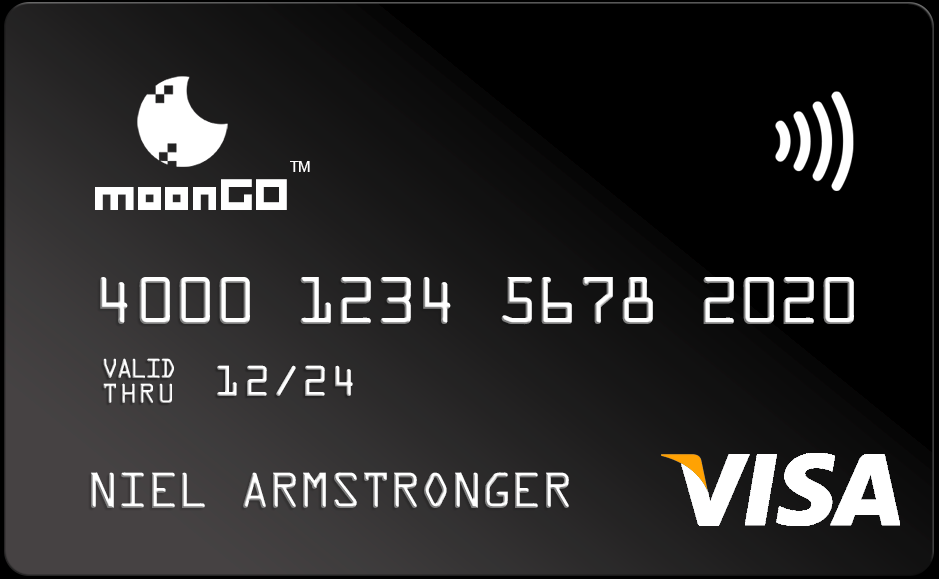Above: MoonGo Visa to spend  cryptocurrency  like the ones listed (Right).&nbsp;