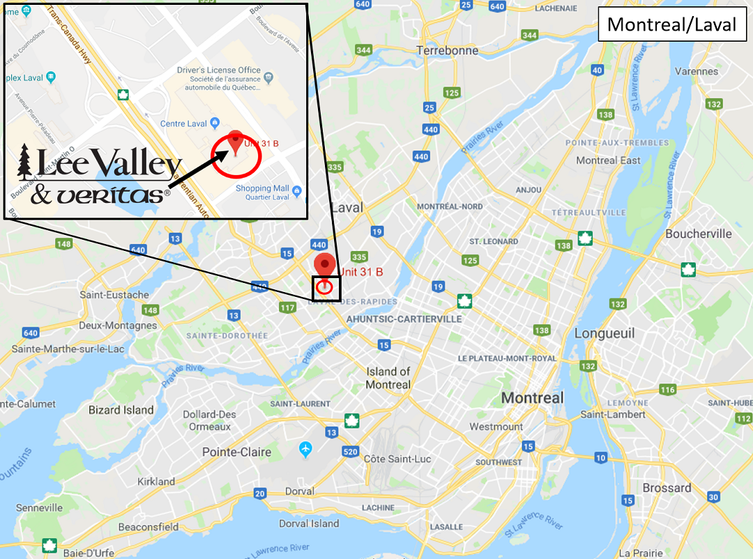 Above: Google map of new Laval Location. Below: Photos of Windsor Store with New format