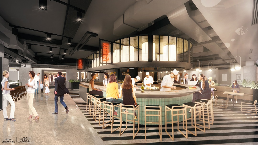 fast Food and casual section of Le Cathcart. Rendering: Sid Lee Architecture/Supplied