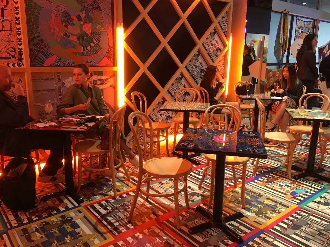 Café seating area.