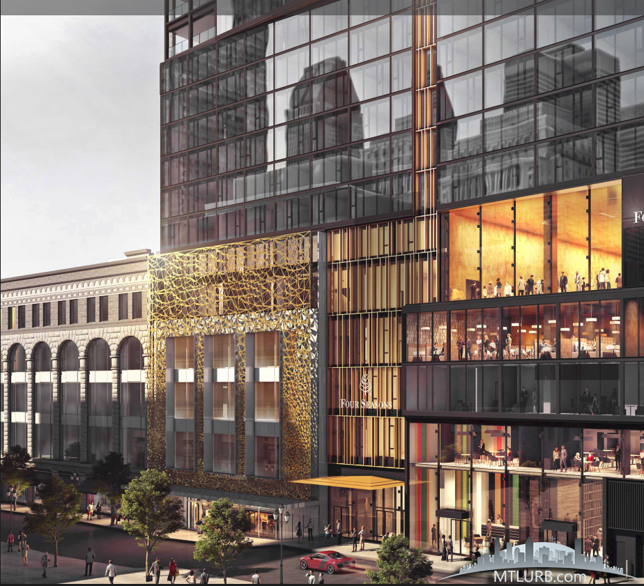 Four Seasons Montreal. Rendering: Blouin Tardif Architecture
