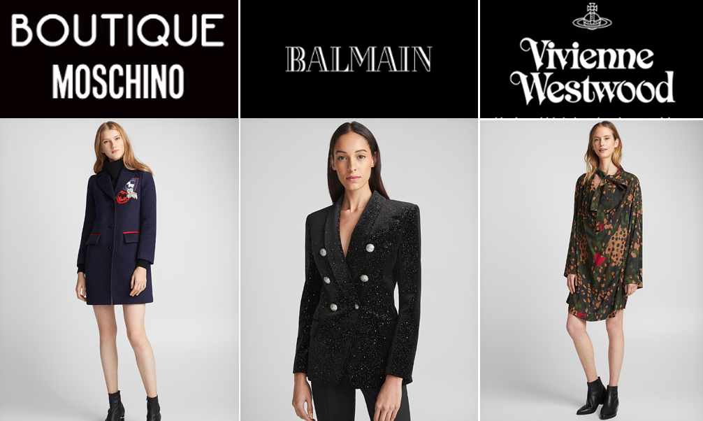 Examples of garments from Simons.ca for brands carried.