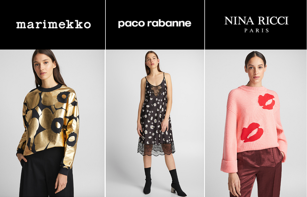 Examples of garments from Simons.ca for brands carried.