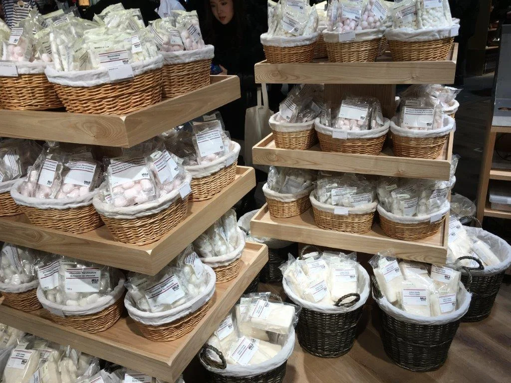 Candy items in the food area on the second floor