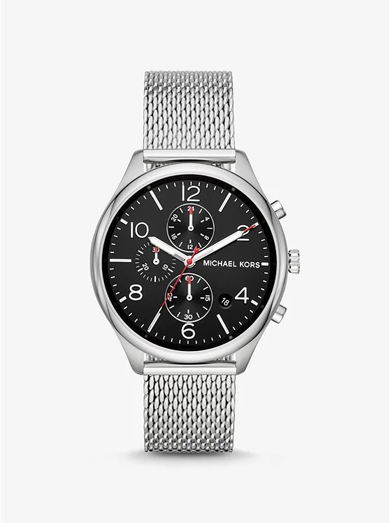 Merrick Silver-Tone Mesh Watch. Photo: Michael Kors Website