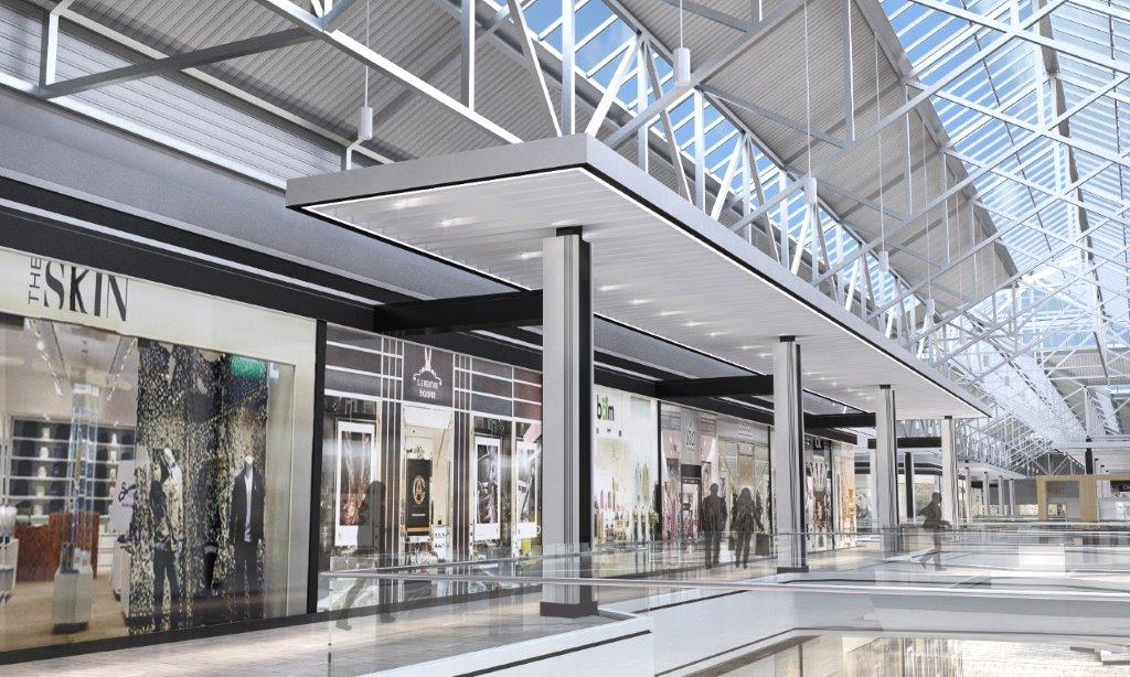 Above and Below: Renderings of the updated CF Fairview Pointe Claire, provided by Cadillac Fairview