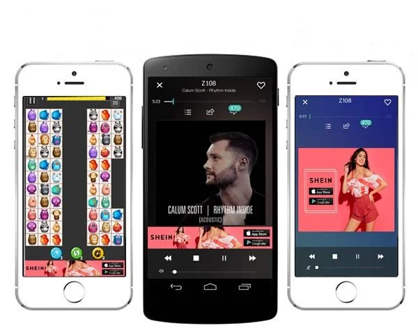 Chinese retail apps like SHEIN run consistent and original ad campaigns in different formats