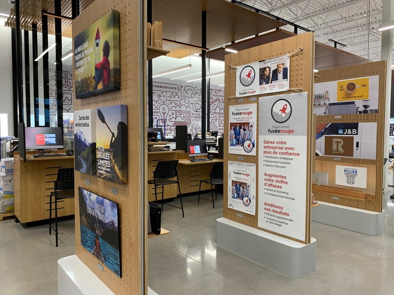 Solution Shop at the new Bureau en Gros store in Kirkland, Quebec. Photo: Newswire/Staples