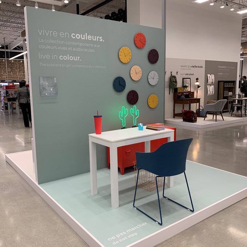 Workspaces vignette at the new concept Bureau en Gros store in Kirkland, Quebec. Photo: Newswire/Staples