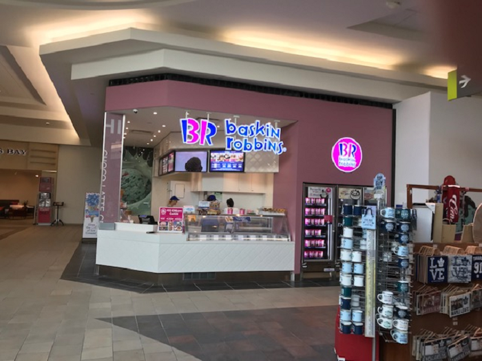 Baskin-Robbins Canada opened its 100th shop at Lime Ridge mall in Hamilton. Photo: Baskin Robbins