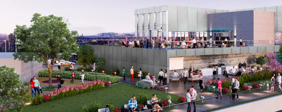 Rooftop green amenity space. Image: QuadReal
