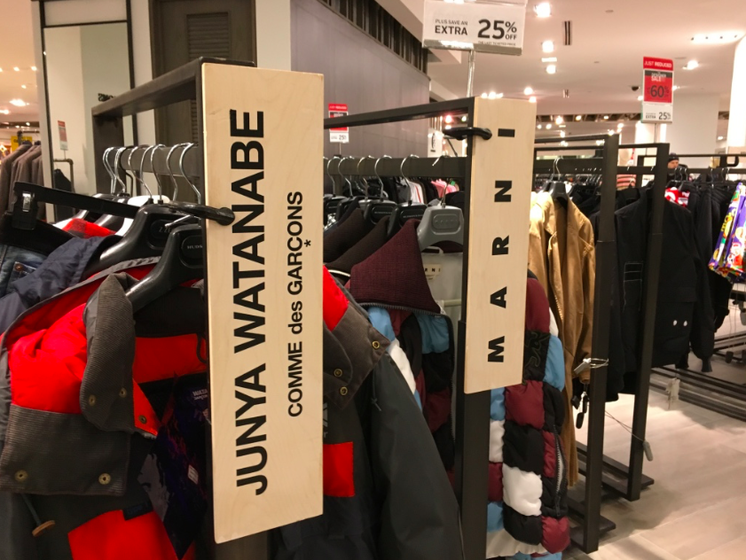 ‘Luxury area’ on the men’s floor.