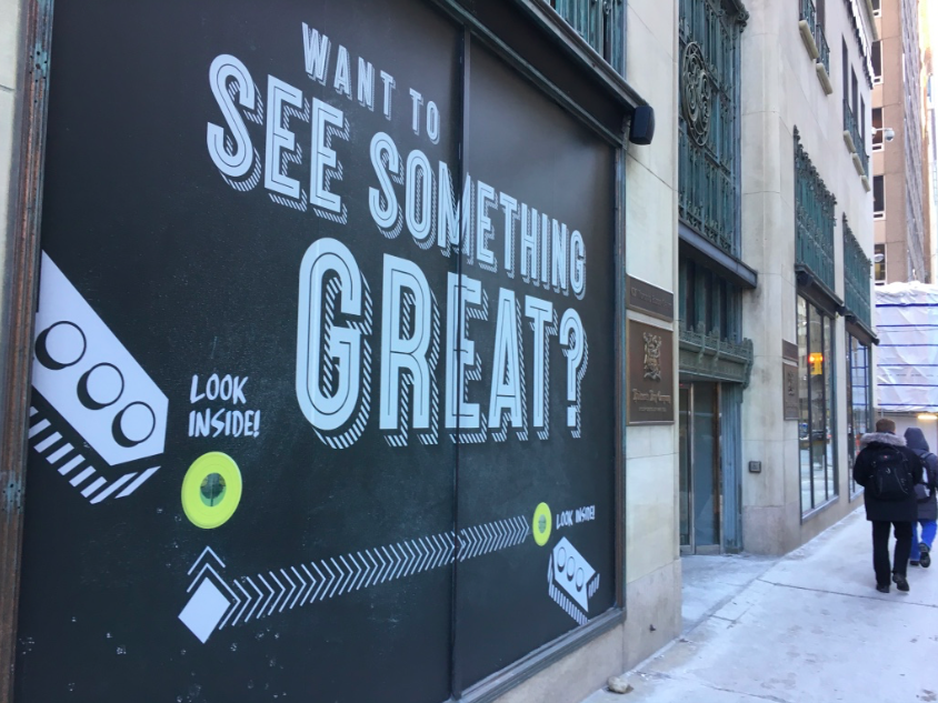 Street level windows on Bay Street advertising for The 7. Image: Craig Patterson
