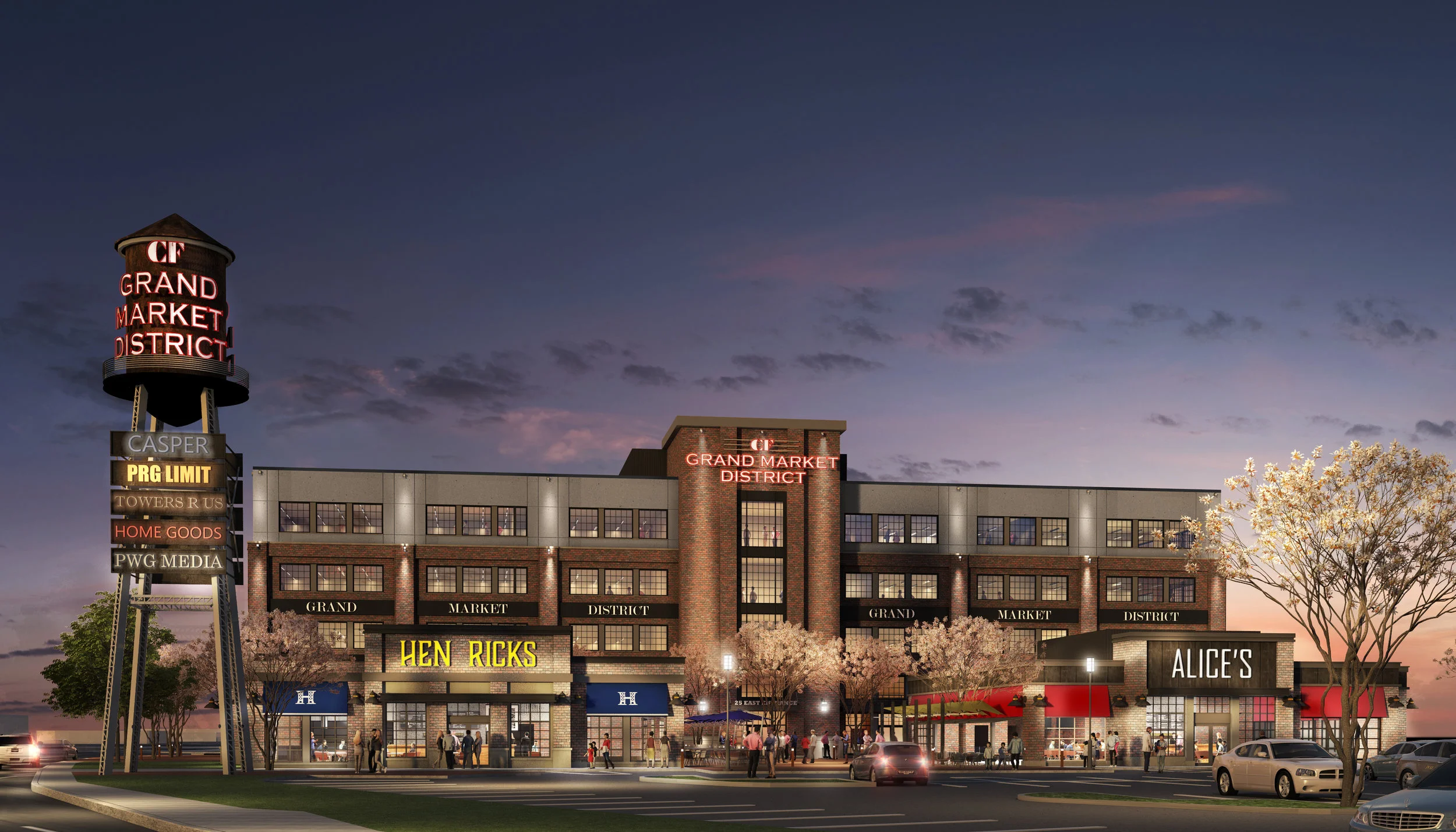 rendering: cadillac fairview
