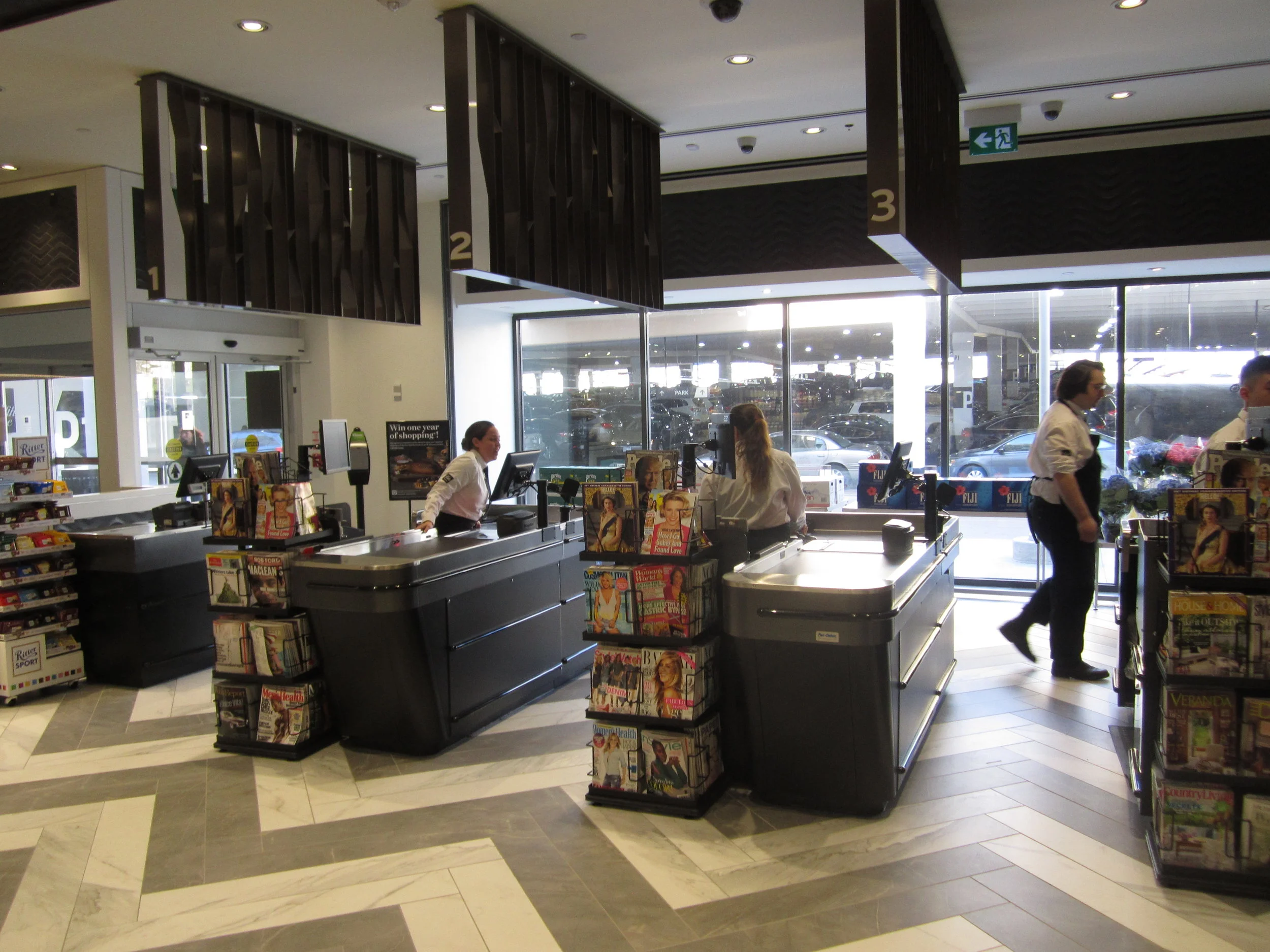 Checkouts at the Pusateri’s Fine Foods store at CF Sherway Gardens in Toronto. Photo: Pan-Oston