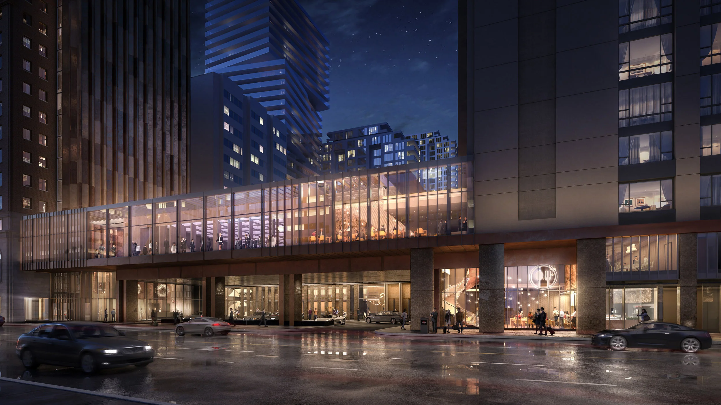 Rendering of the updated connected podium that will include a 600-person ballroom. Image: Oxford PRoperties