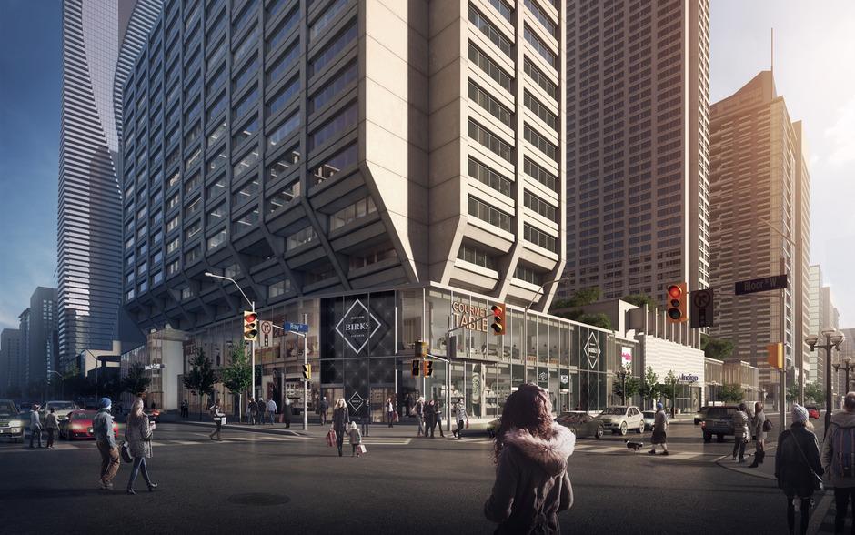 Rendering of the completed Manulife Centre commercial podium. Image: Manulife