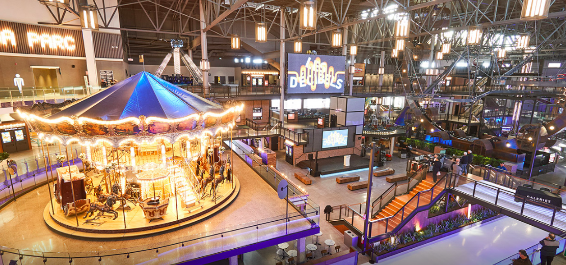 Recently re-opened ‘Mega Parc’ amusement park at Galeries de la Capitale. Image: Oxford Properties