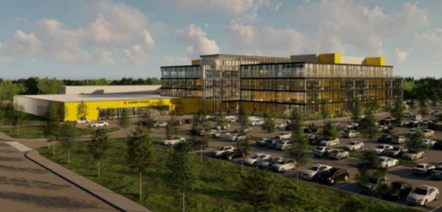 A rendering of Giant Tiger's new corporate headquarters on Walkley Road. Image: Giant Tiger