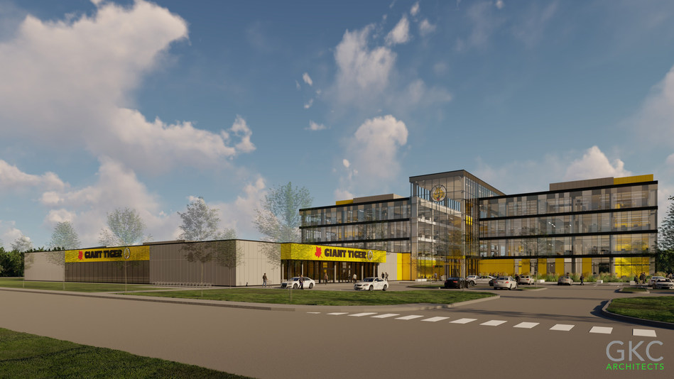 GIANT TIGER’S NEW WALKLEY ROAD FLAGSHIP STORE AND OFFICE RENDERING: GKC ARCHITECTS
