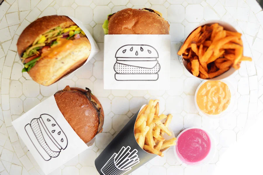 Burgers and fries