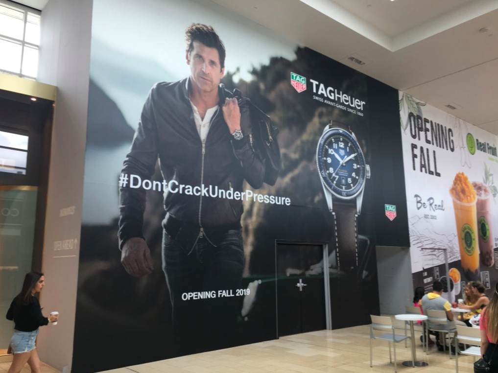 Construction hoarding at Yorkdale Shopping Centre in Toronto. Photo: Craig Patterson