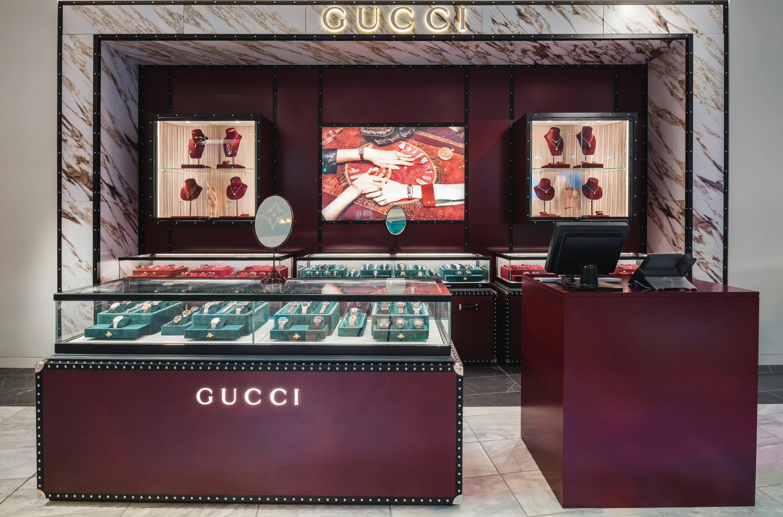 Jewellery area. Photo: Gucci