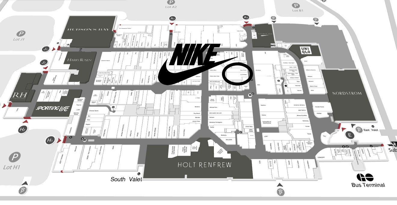 nike store sales per square foot