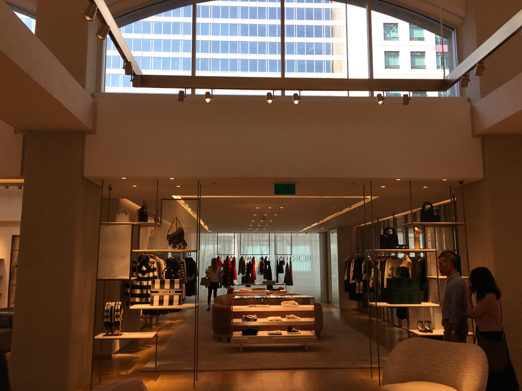 Looking into the women’s ready-to-wear room, with a large shopping suite soon to open to the left.