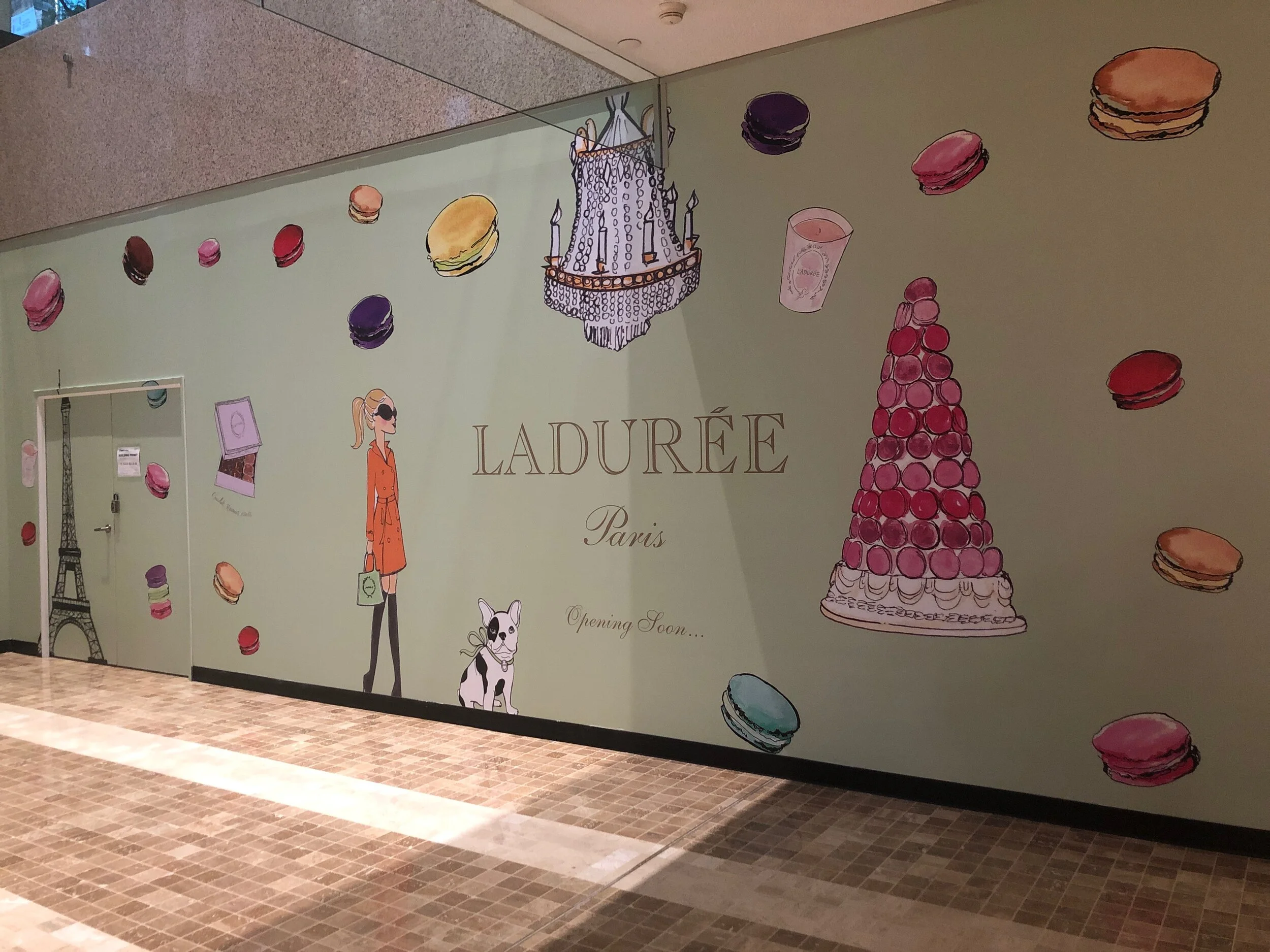 Construction hoarding at the Exchange Tower in Toronto’s Financial District. Photo: Ladurée