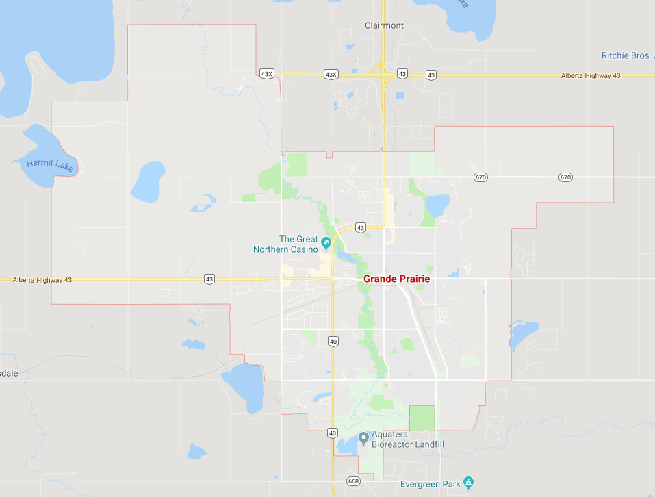 CLICK FOR MAP OF GRANDE PRAIRIE, AB