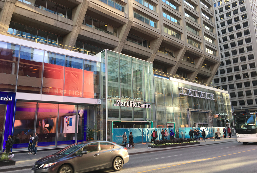 Manulife Centre on October 21, 2019. photo: Retail Insider