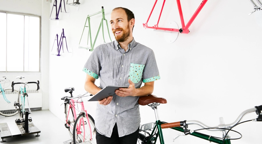 photo: Benjamin from Rebicycle powered by lightspeed retail since 2016