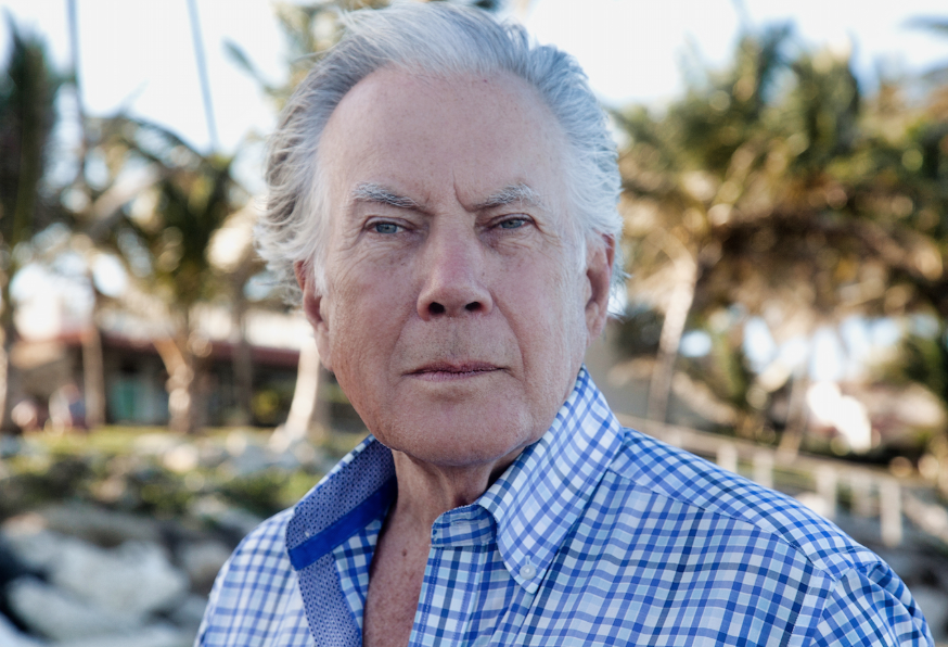 John Williams, on the beach in the Carribean, during a week-long 80th birthday celebration with his children and grandchildren.