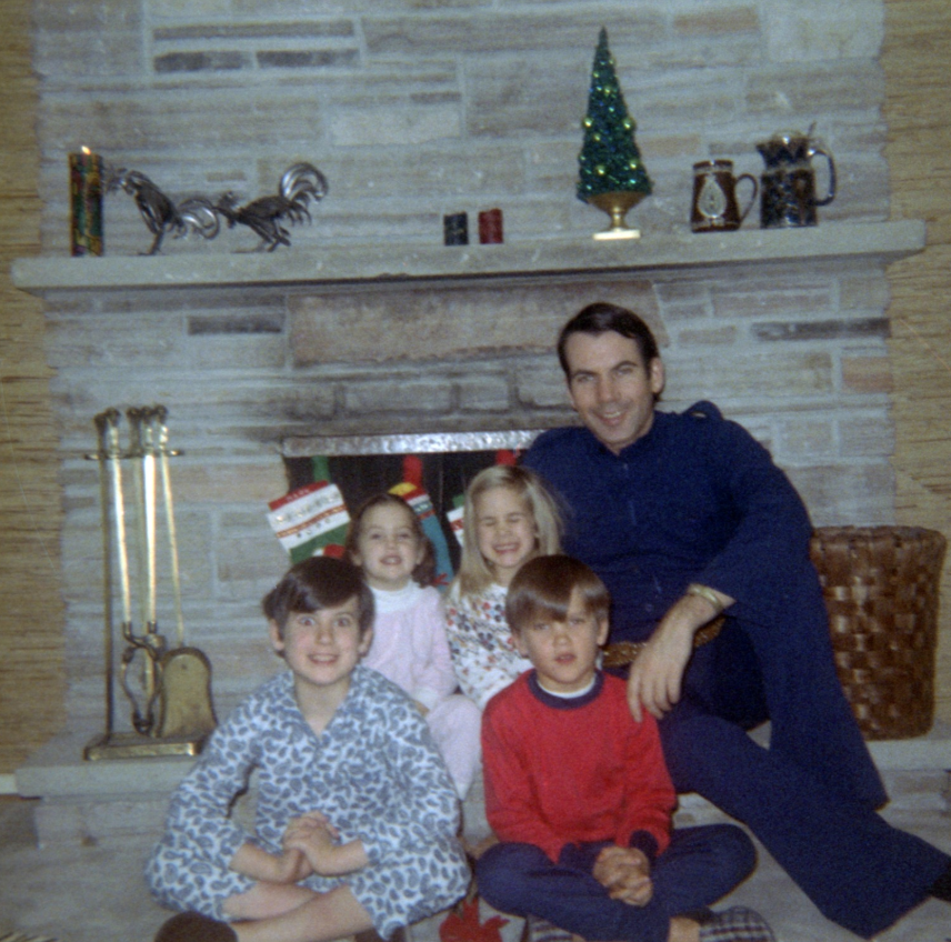 Celebrating Christmas in Lorne Park in the 1970’s at their very “Brady Bunch” styled home.
